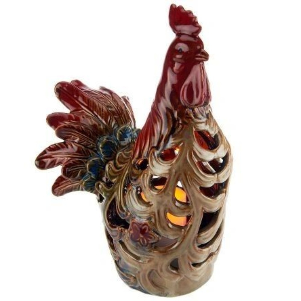 Large  QVC Light Up Rooster NIB Timer Gorgeous